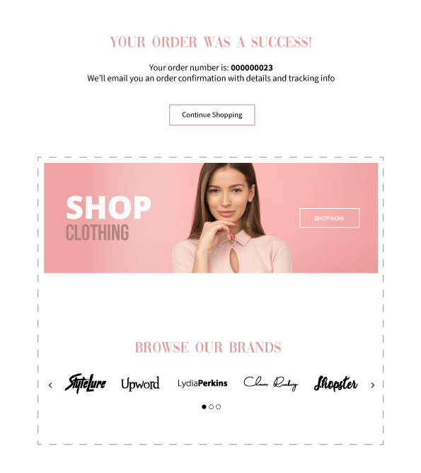 Success Page Banner 1 Magento 2 Success Page