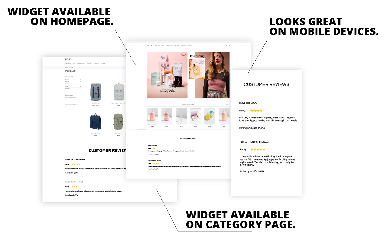 Magento 2 Product Reviews & Rating Widget Extension example screen 2.