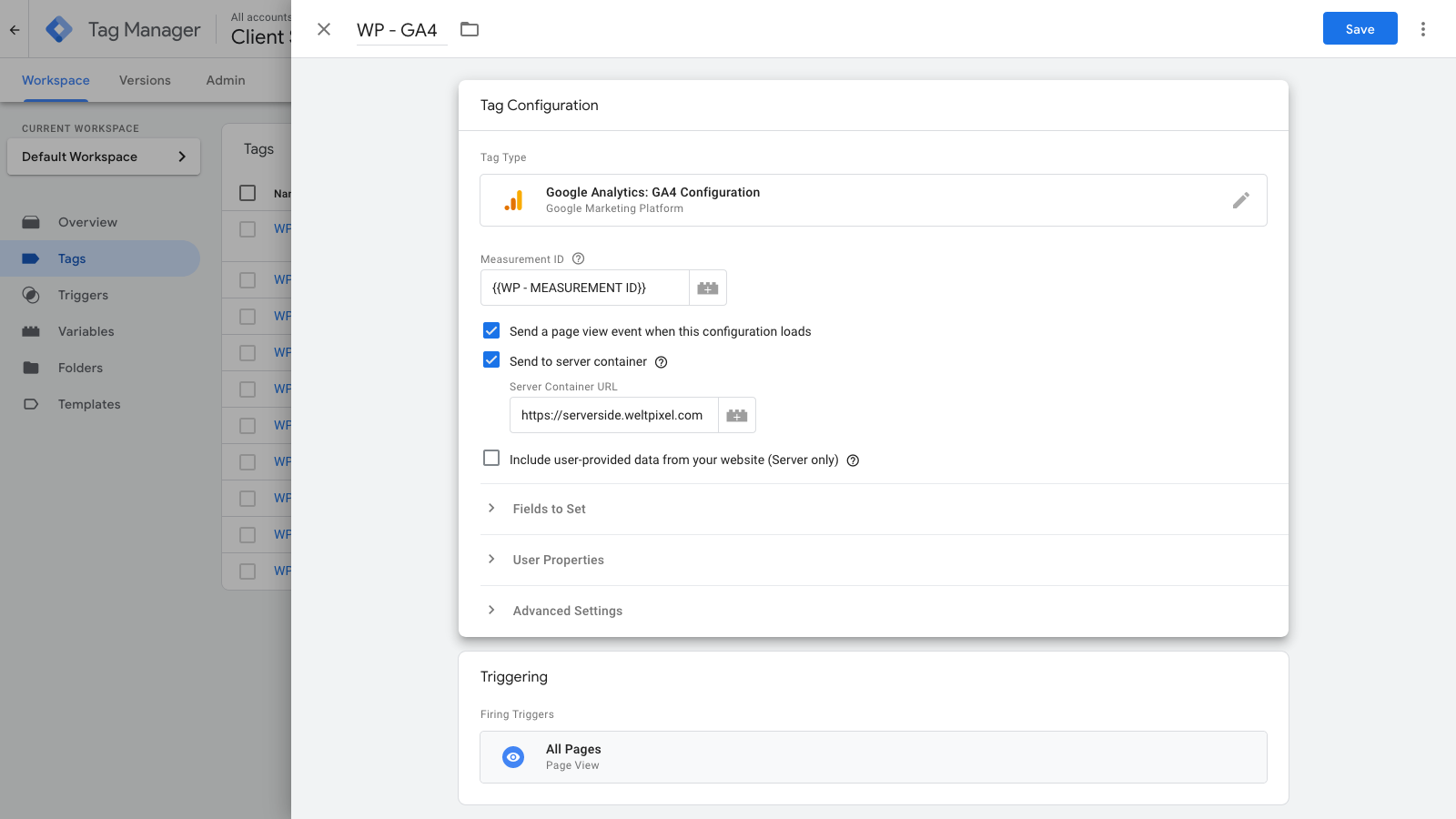 Client-Side Google Tag Manager Send Data To Server-Side