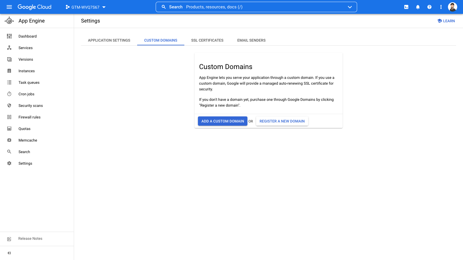 Google Cloud Platform Add Custom Domain