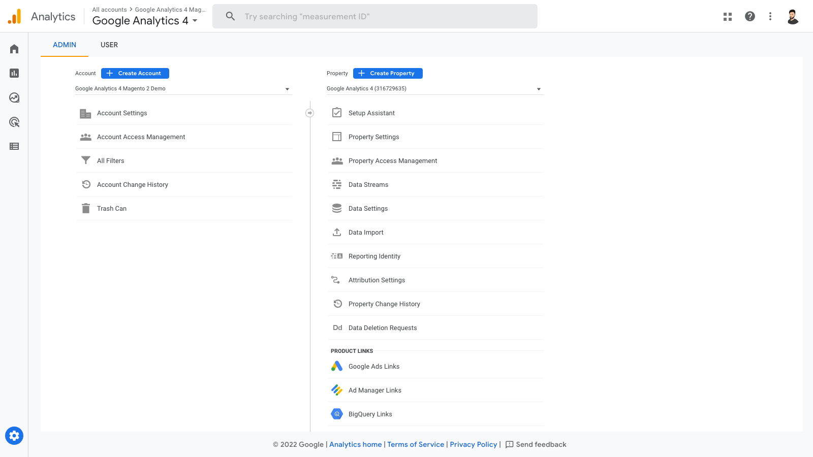 Google Analytics 4 Create New Property