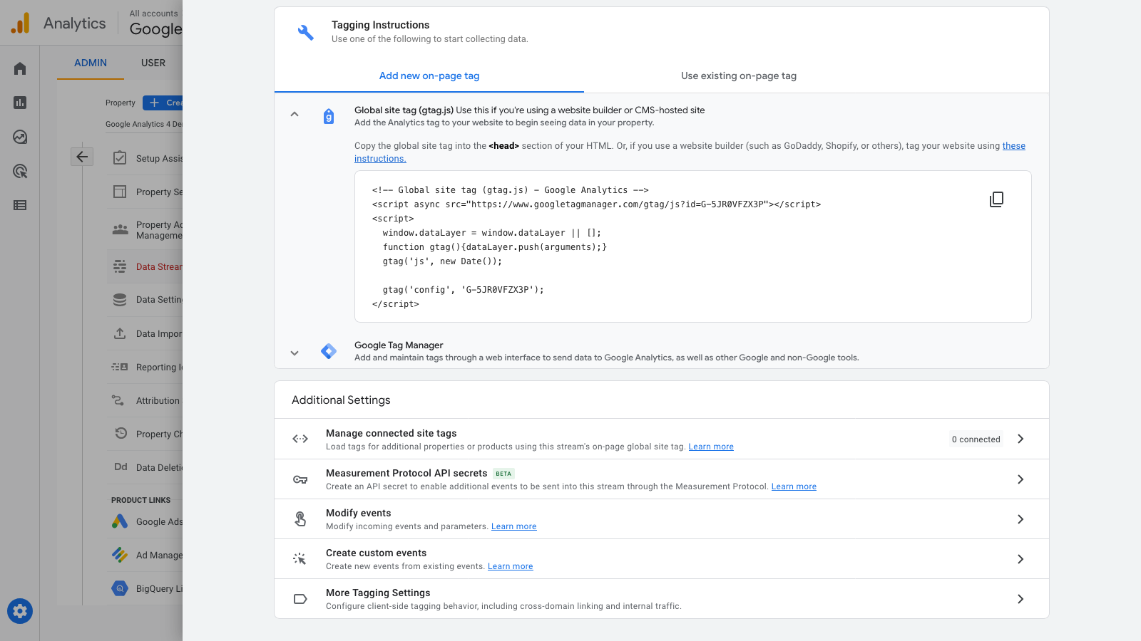 Google Analytics 4 Tagging Instructions