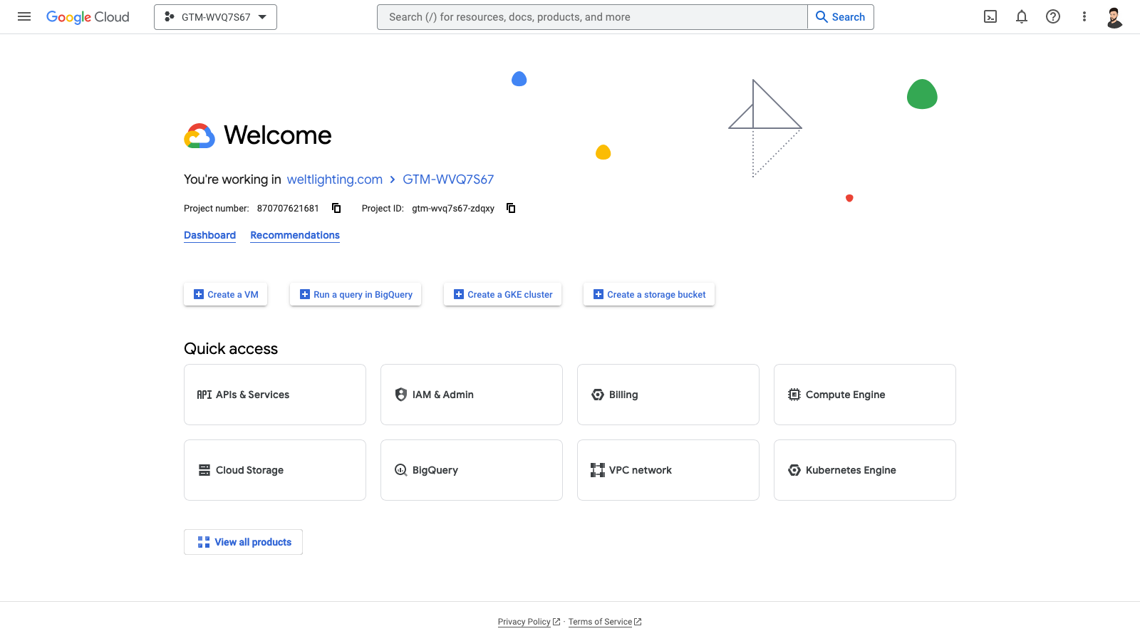 Google Cloud Platform Console