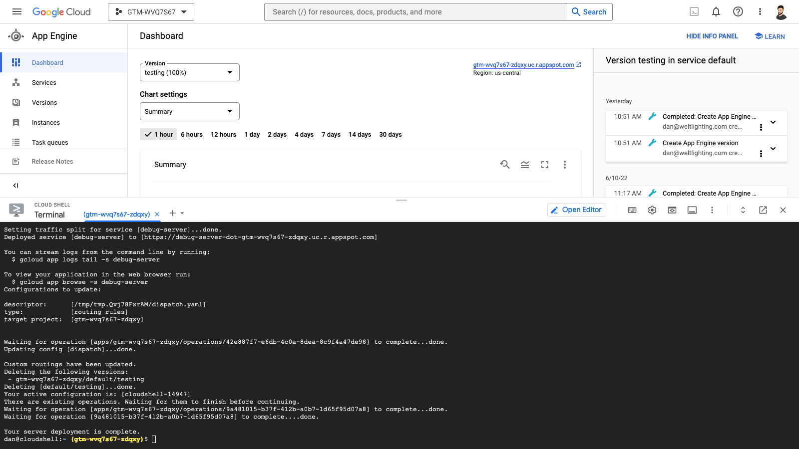 Google Cloud Platform Deplyoment Complete