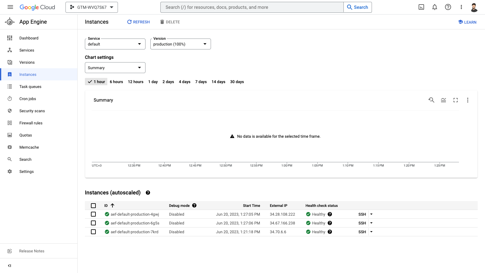 Google Cloud Platform Instances