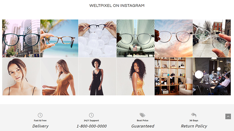 Magento 2 Instagram Feed Widget frontend