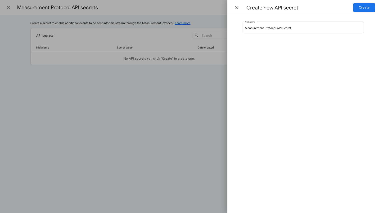 Google Analytics 4 Measurement Protocol API Secret