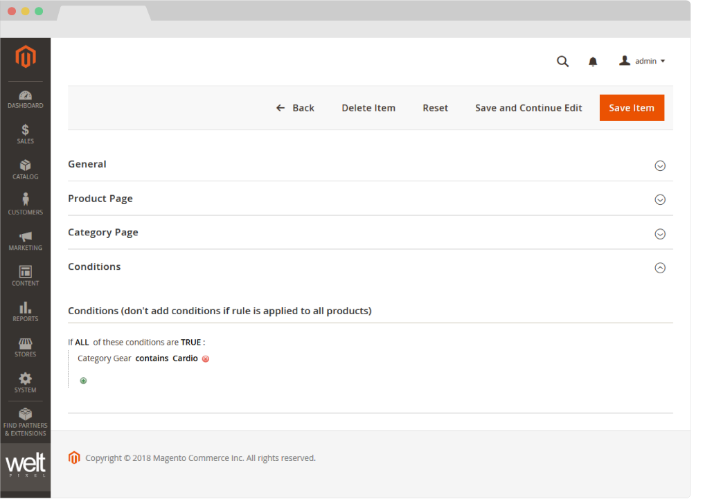 Magento product labels extension