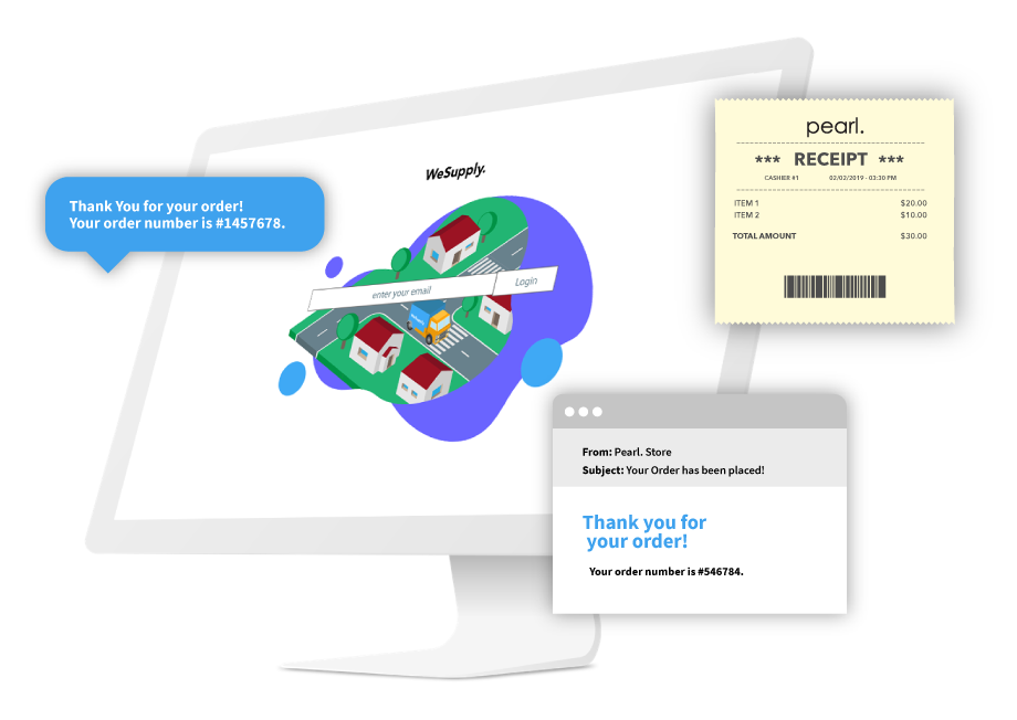 Magento 2 Order Tracking and SMS Notification omnichannel order tracking example graphic.