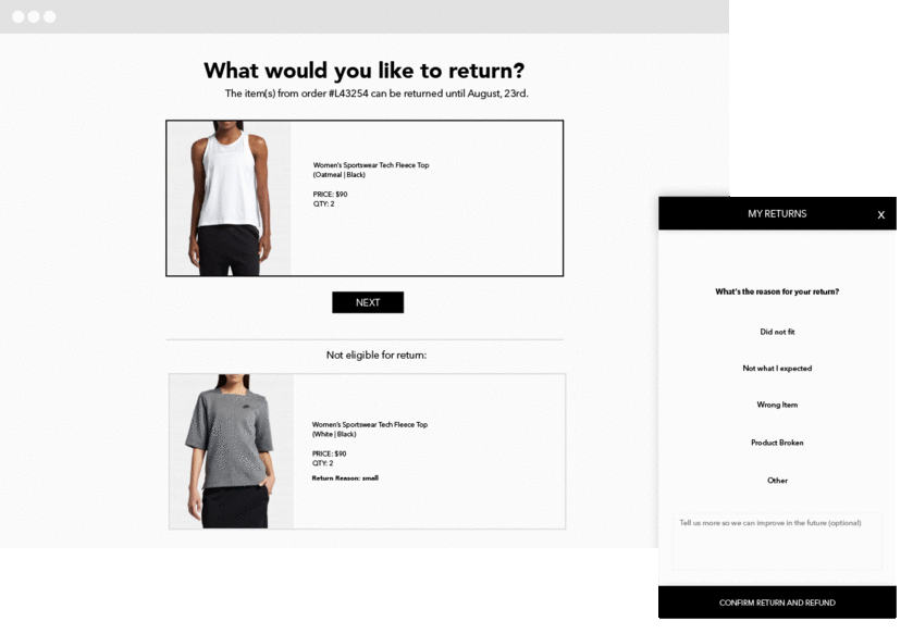 Magento 2 Return Order and RMA Extension illustrated image of surveys used to mine data about customer experience.