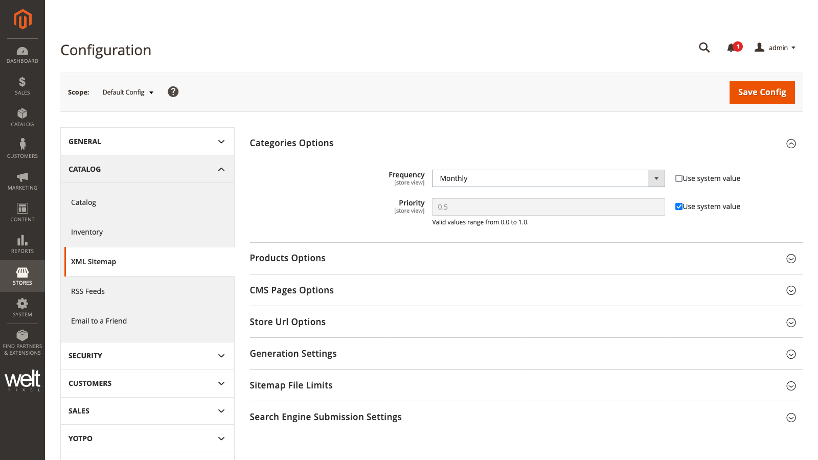 Magento 2 Sitemap Frequency