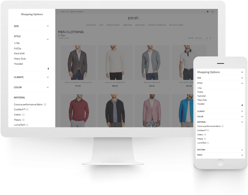 magento 2 layered navigation ajax filter with multi select free magento mobile theme