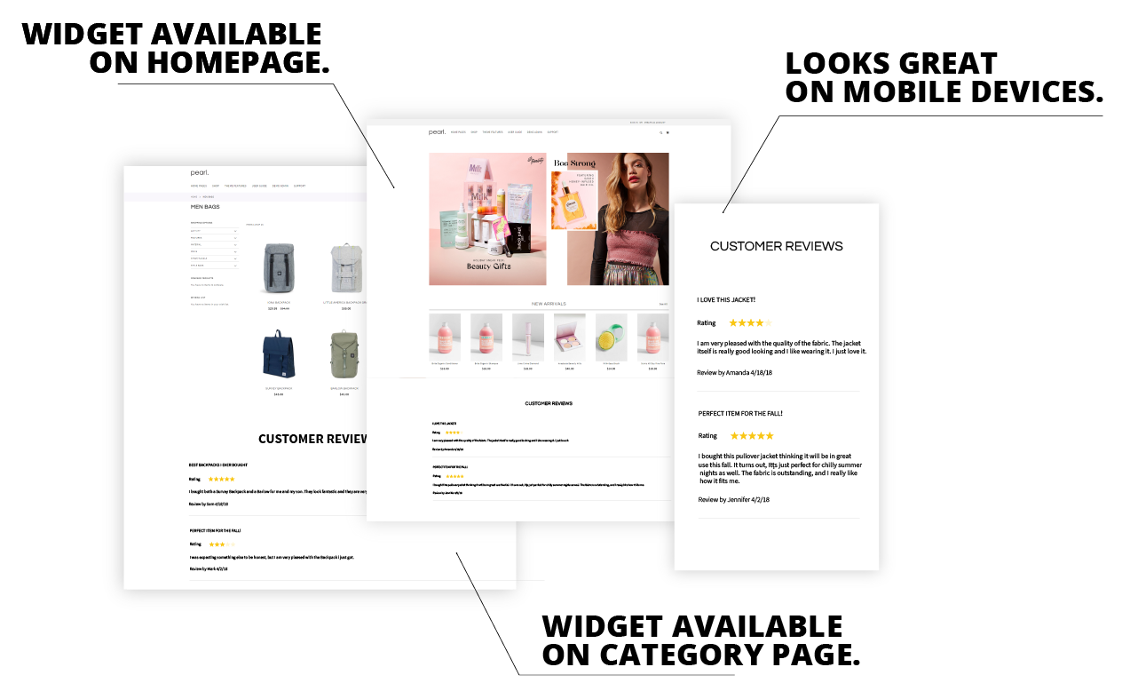 Magento 2 Product Reviews & Rating Widget Extension example screen 2.