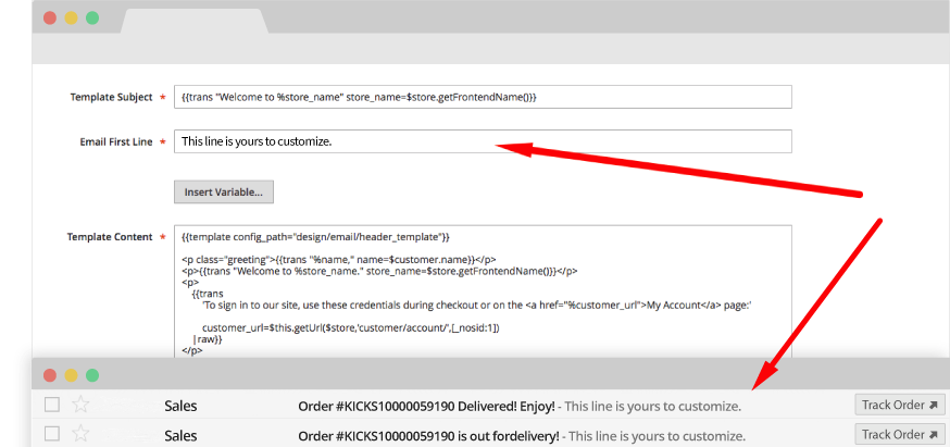 magento 2 transactional email template editor order email template